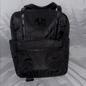 Badgley Mischka Black Quilted Backpack NWOT